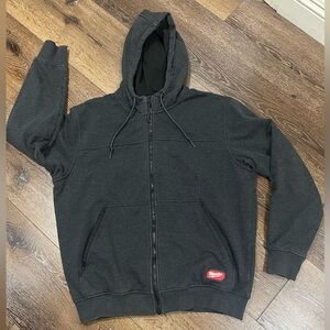Milwaukee hooded jacket Men's charcoal Black Zip-Up large